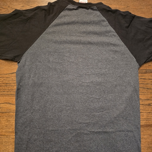 Disney Store Mickey Mouse Raglan Shirt Mens Medium Gray Black Long Sleeve - Picture 4 of 5